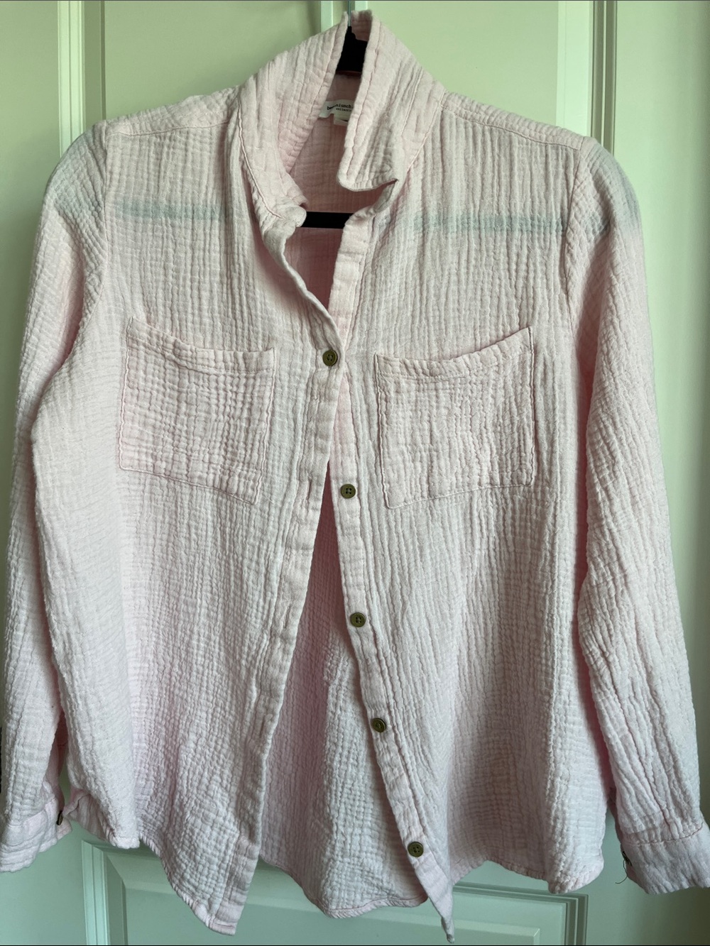 beachlunchlounge Light Pink Gauze Shirt - Soft Pastel 100% Cotton